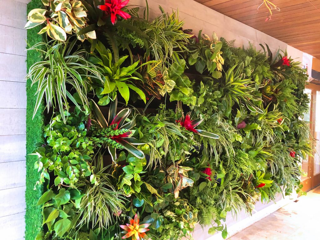 Living wall for private residence entrance